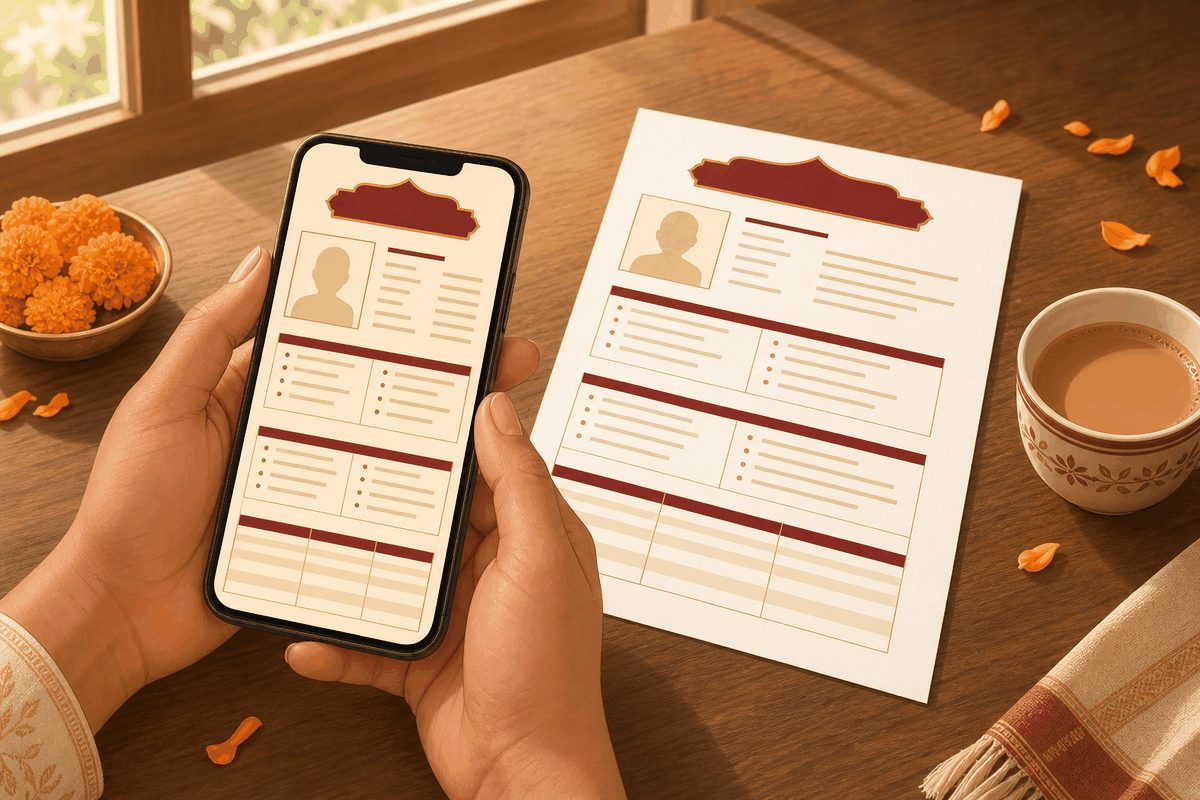 Making a marriage biodata step by step